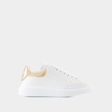 Sneakers Oversized - Alexander McQueen - Cuir - Blanc/Bronze