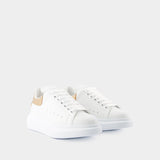 Sneakers Oversized - Alexander McQueen - Cuir - Blanc/Bronze