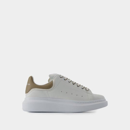 Sneakers Oversized - Alexander McQueen - Cuir - Blanc/Beige
