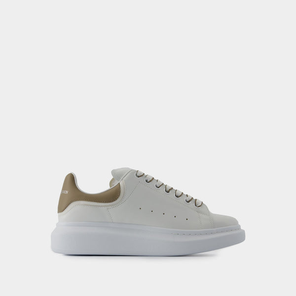 Sneakers Oversized - Alexander McQueen - Cuir - Blanc/Beige