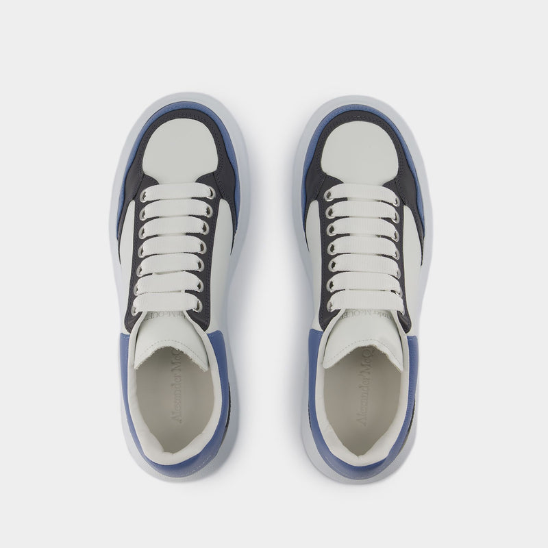 Sneakers Retro Oversized - Alexander McQueen - Cuir - Bleu