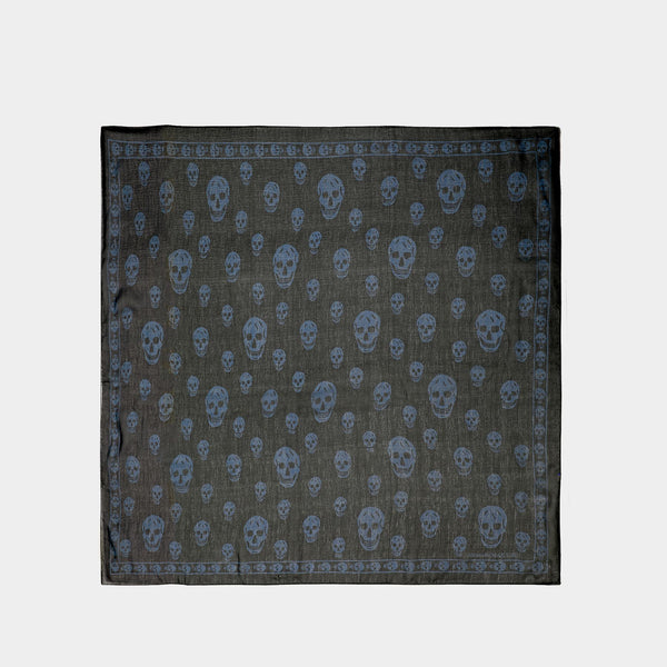 Écharpe Skull - Alexander McQueen - Viscose - Noir