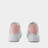 Sneakers Oversized - Alexander McQueen - Cuir - Blanc/Rose