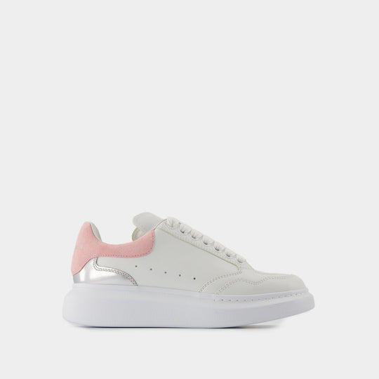 Sneakers Oversized - Alexander McQueen - Cuir - Blanc/Rose