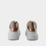 Sneakers Oversized - Alexander McQueen - Cuir - Blanc/Beige