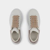 Sneakers Oversized - Alexander McQueen - Cuir - Blanc/Beige