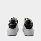 Sneakers Oversized - Alexander McQueen - Cuir - Blanc/Noir