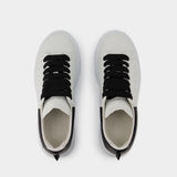 Sneakers Oversized - Alexander McQueen - Cuir - Blanc/Noir