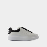 Sneakers Oversized - Alexander McQueen - Cuir - Blanc/Noir