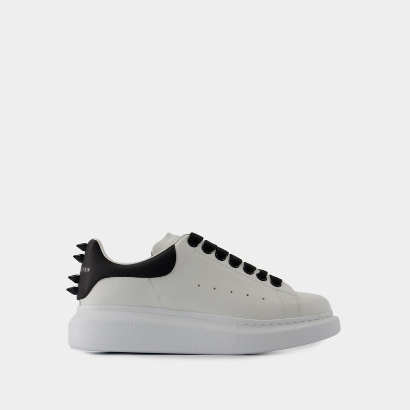 Sneakers Oversized - Alexander McQueen - Cuir - Blanc/Noir