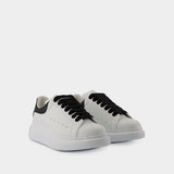 Sneakers Oversized - Alexander McQueen - Cuir - Blanc/Noir