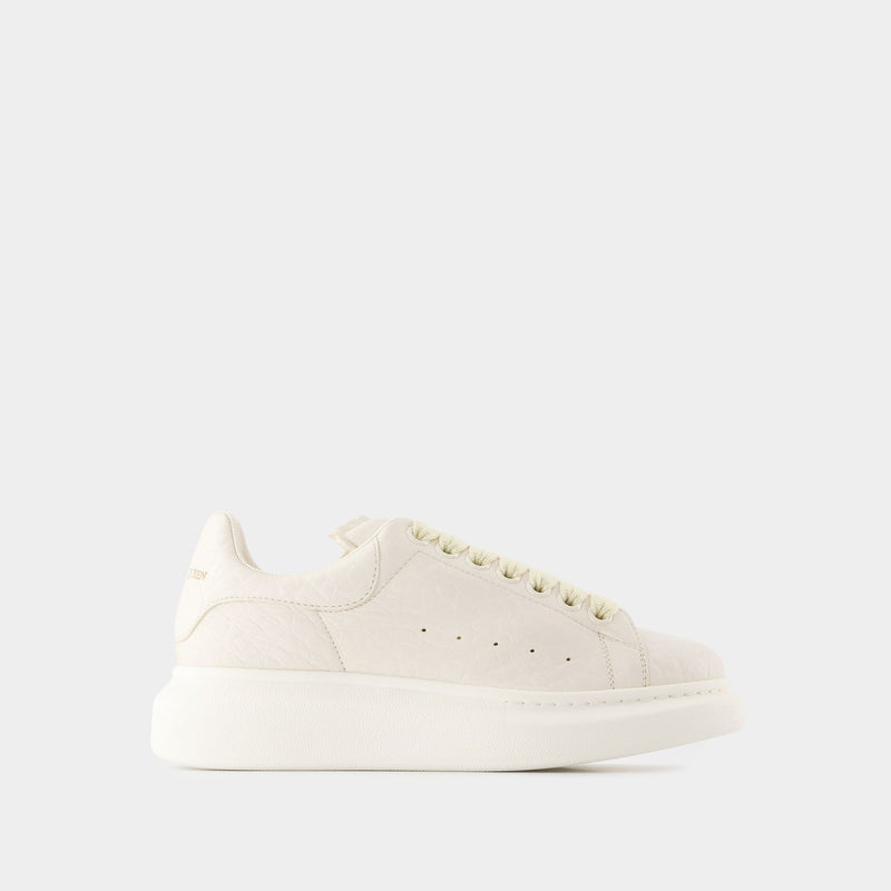 Sneakers Oversized - Alexander McQueen - Cuir - Blanc