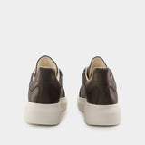 Sneakers Oversized - Alexander McQueen - Cuir - Marron