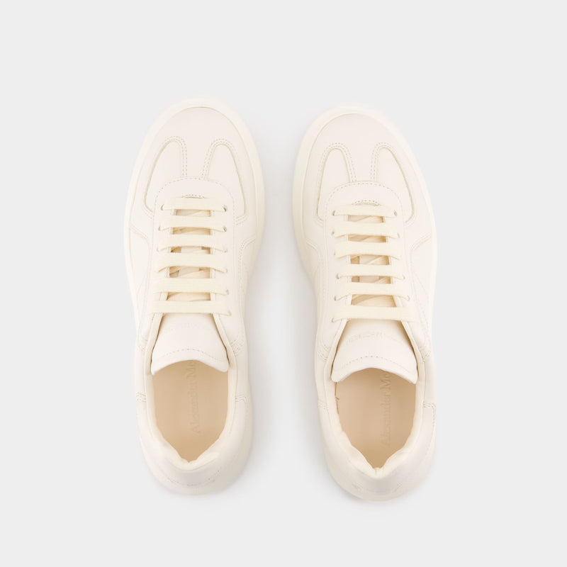 Sneakers Oversized - Alexander McQueen - Cuir - Blanc