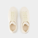 Sneakers Oversized - Alexander McQueen - Cuir - Blanc