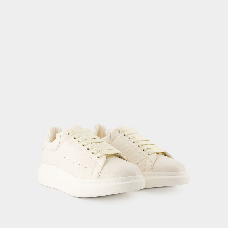 Sneakers Oversized - Alexander McQueen - Cuir - Blanc