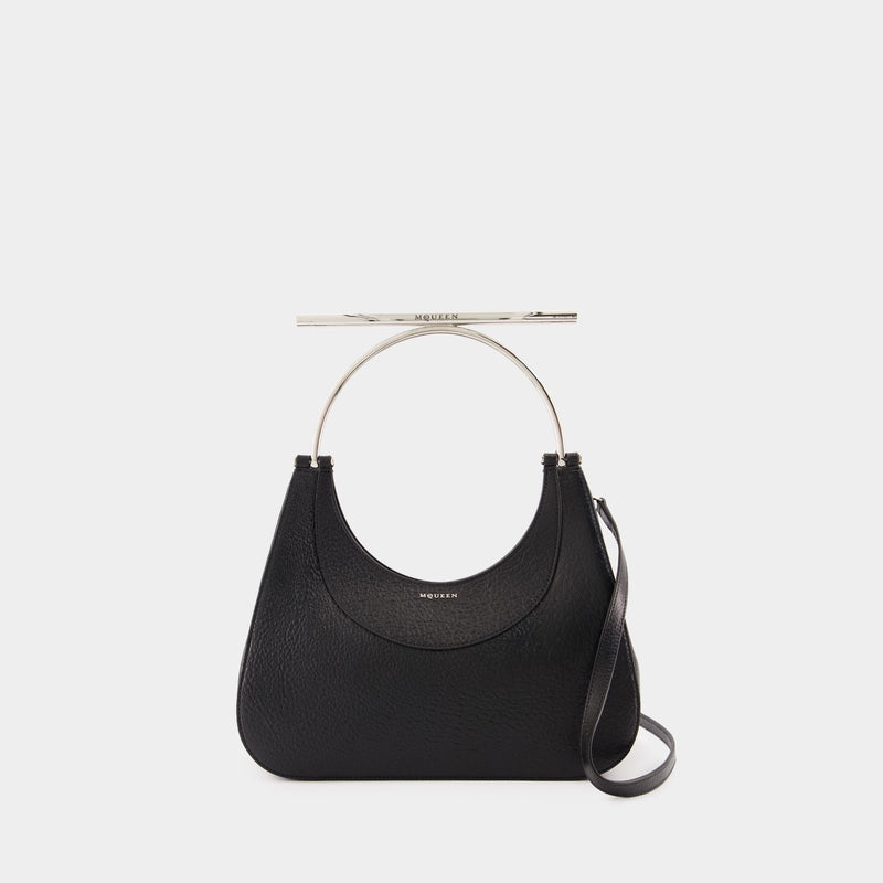 Sac À Main Cross Bar - Alexander McQueen - Cuir - Noir/Argenté