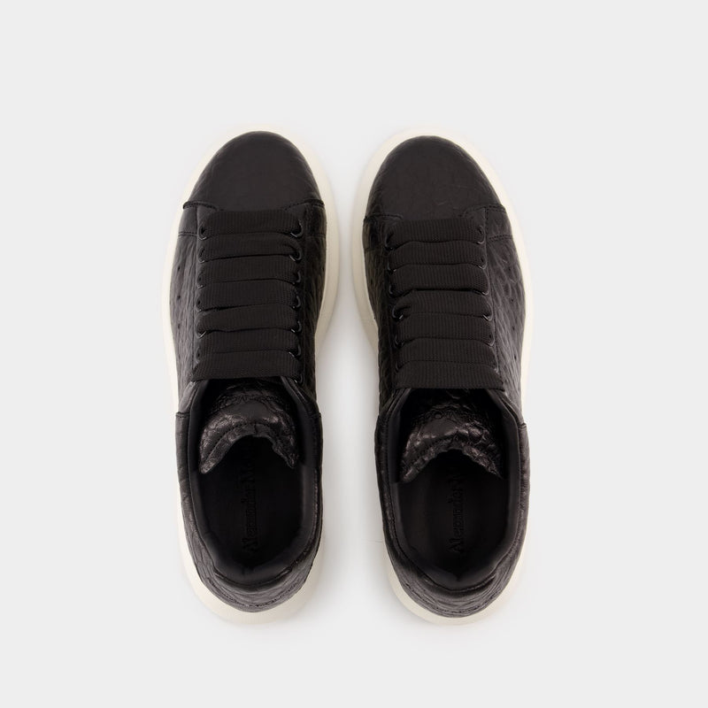 Sneakers Oversized - Alexander McQueen - Cuir - Noir