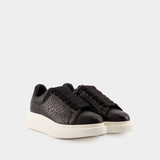 Sneakers Oversized - Alexander McQueen - Cuir - Noir