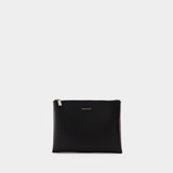 Pochette Cross Bar - Alexander McQueen - Cuir - Noir/Argenté