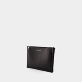 Pochette Cross Bar - Alexander McQueen - Cuir - Noir/Argenté