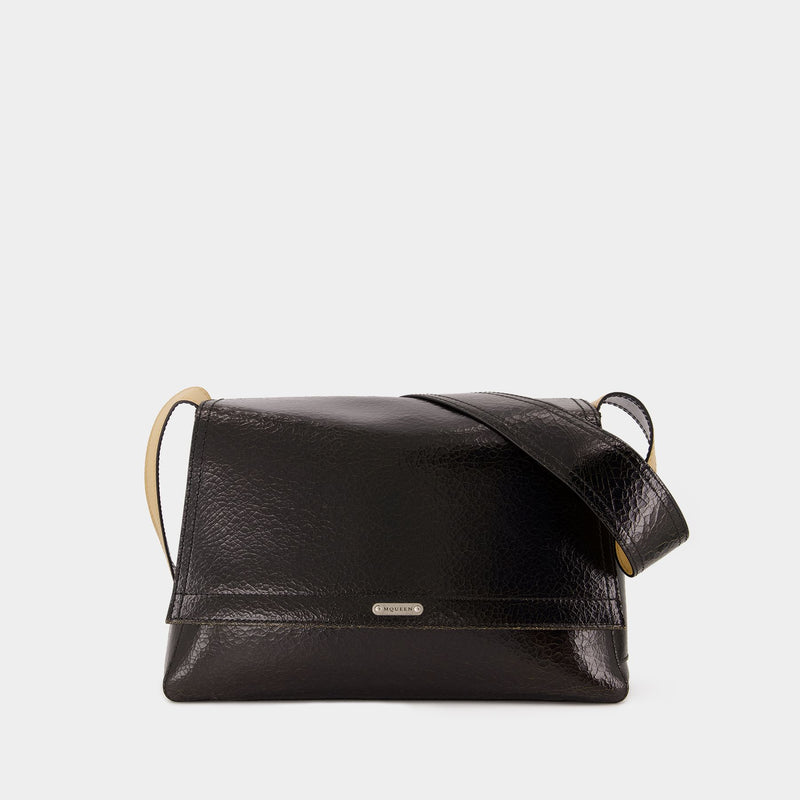 Sac Porté Épaule Slouch - Alexander McQueen - Cuir - Noir