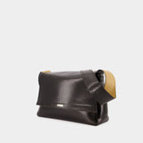 Sac Porté Épaule Slouch - Alexander McQueen - Cuir - Noir