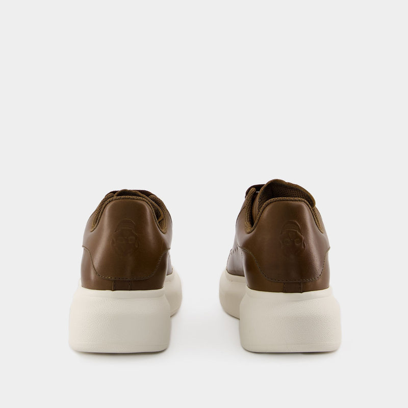 Sneakers Oversized - Alexander McQueen - Cuir - Kaki