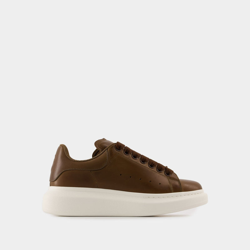 Sneakers Oversized - Alexander McQueen - Cuir - Kaki