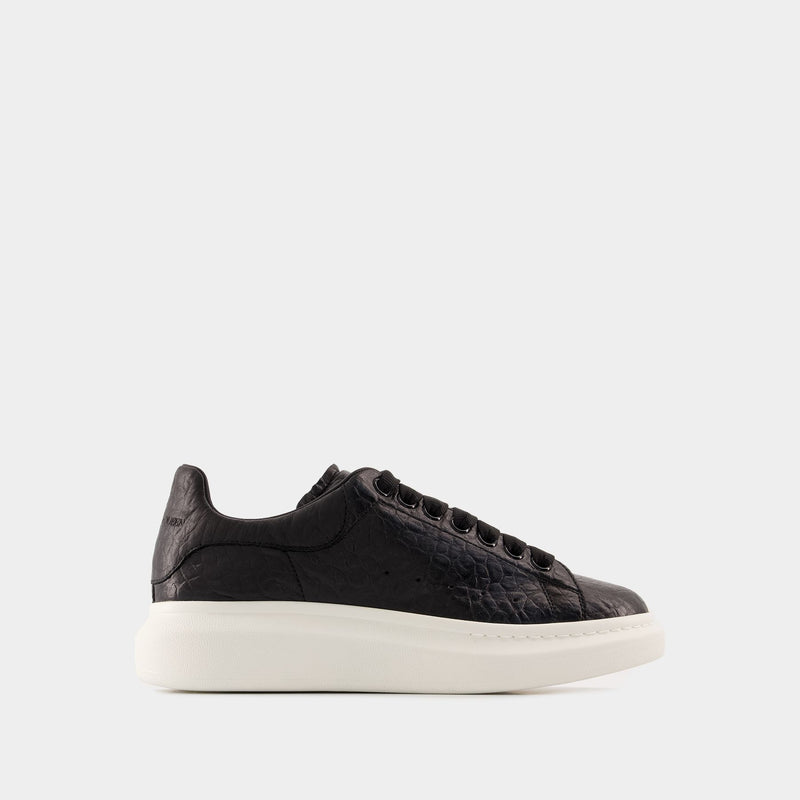 Sneakers Oversized - Alexander McQueen - Cuir - Noir