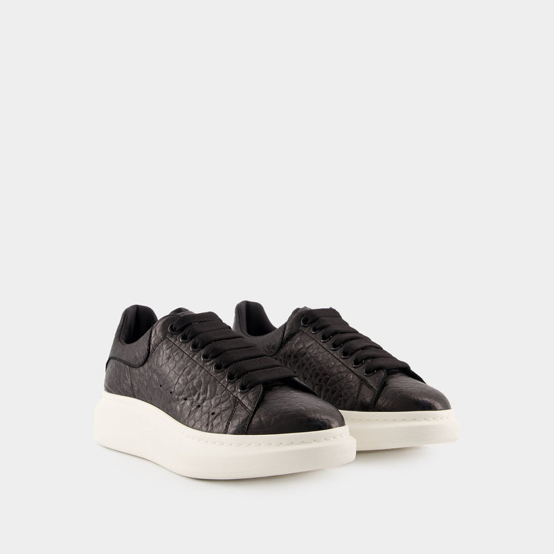 Sneakers Oversized - Alexander McQueen - Cuir - Noir