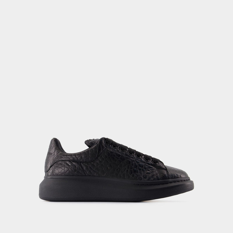 Sneakers Oversized - Alexander McQueen - Cuir - Noir