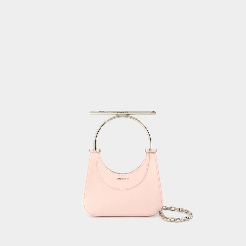 Sac À Main Mini Cross Bar - Alexander McQueen - Cuir - Rose