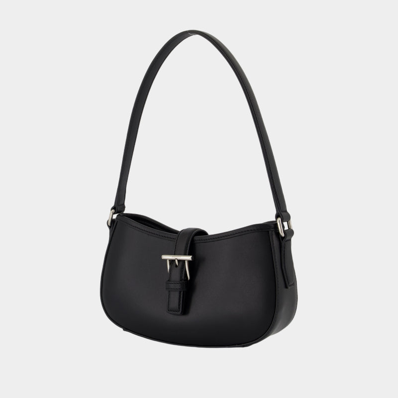 Sac Mini Porté Épaule T Bar - Alexander McQueen - Cuir - Noir