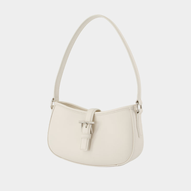Sac Mini Porté Épaule T Bar - Alexander McQueen - Cuir - Ivoire