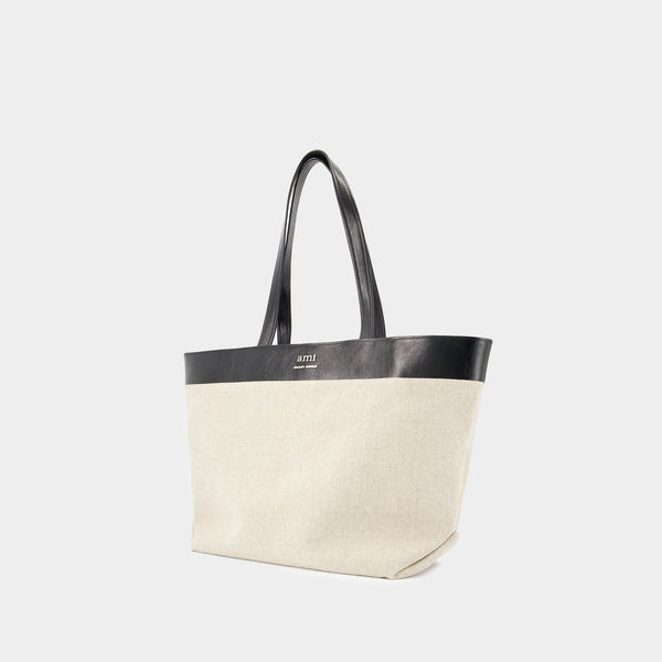 Cabas East West - AMI Paris - Lin - Beige