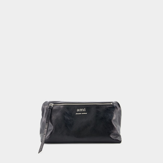 Cabas Grocery Bag - AMI Paris - Cuir - Noir