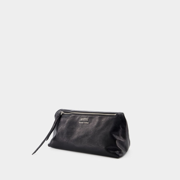 Cabas Grocery Bag - AMI Paris - Cuir - Noir