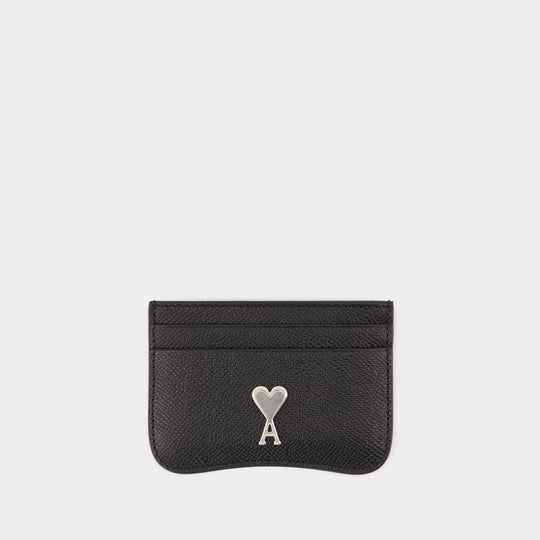 Porte Carte Paris Paris - AMI Paris - Cuir - Noir