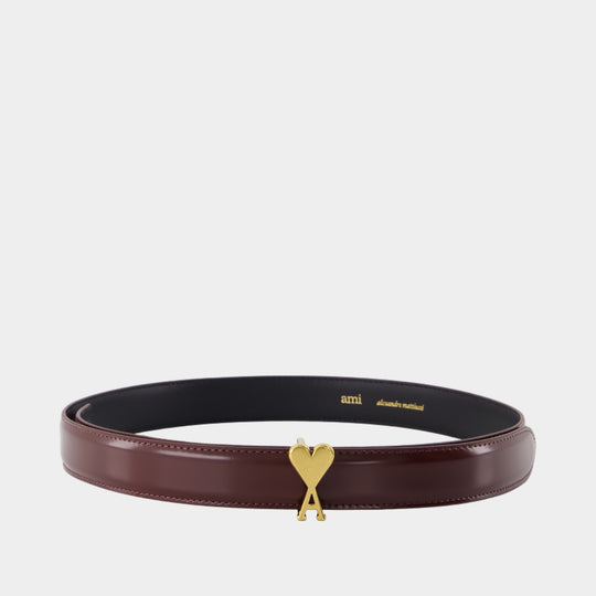 Ceinture Adc 25 - AMI Paris - Cuir - Bordeaux