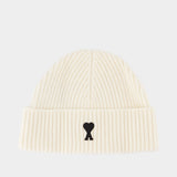 Bonnet Adc - AMI Paris - Laine - Blanc