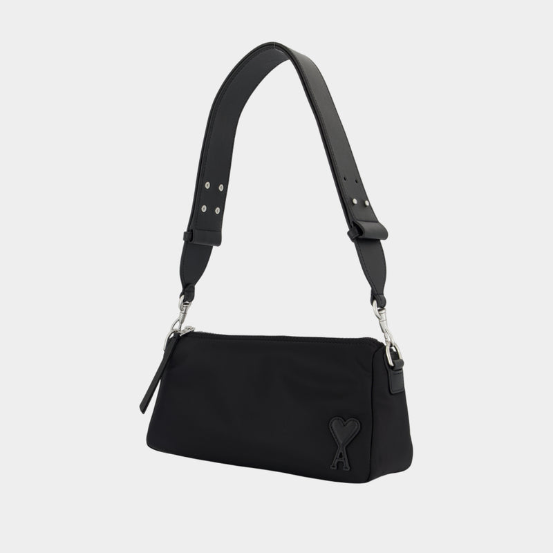 Sac Porté Épaule Marcel - AMI Paris - Nylon - Noir