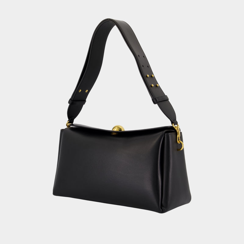 Sac À Bandoulière Carrousel Medium - AMI Paris - Cuir - Noir