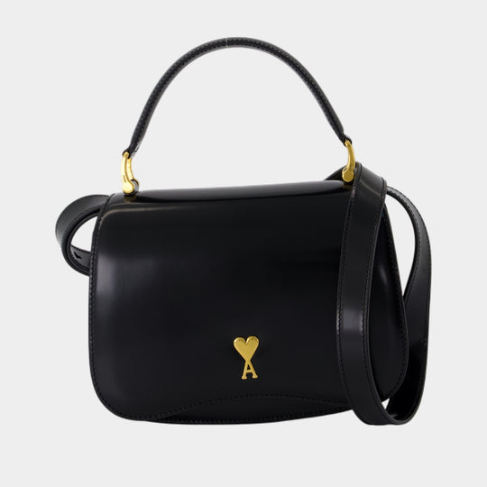 Sac À Main Paris Paris - AMI Paris - Cuir - Noir