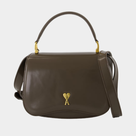 Sac À Main Paris Paris - AMI Paris - Cuir - Kaki