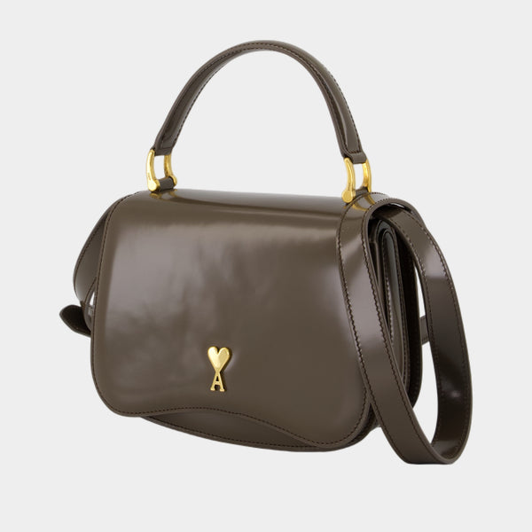 Sac À Main Paris Paris - AMI Paris - Cuir - Kaki