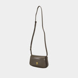 Sac À Bandoulière Paris Paris - AMI Paris - Cuir - Kaki