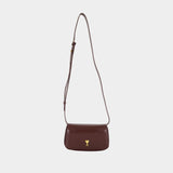 Sac À Bandoulière Paris Paris - AMI Paris - Cuir - Bordeaux