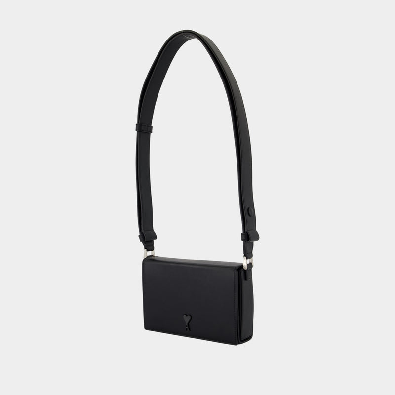 Sac À Bandoulière Adc - AMI Paris - Cuir - Noir