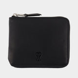 Portefeuille - AMI Paris - Cuir - Noir